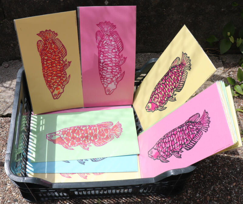 Arowana, linogravure - 2024