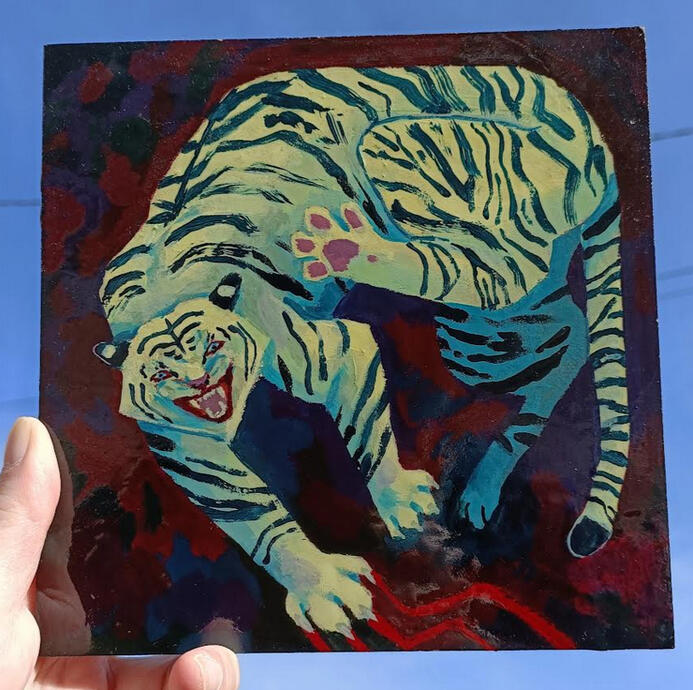 Gouache sur liège - 2023